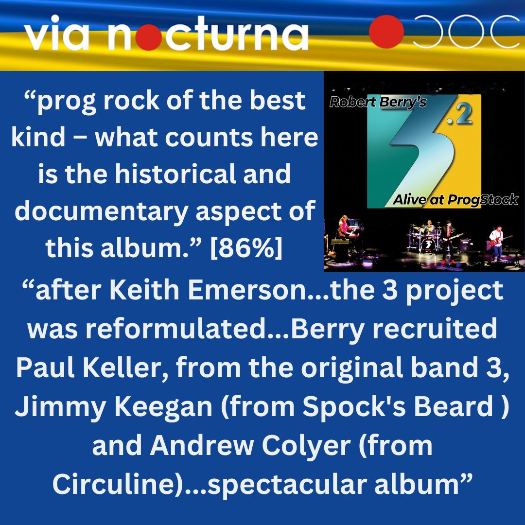 Andrew Colyer, Circuline, Robert Berry, 3.2, 3.2 band, Robert Berry's 3.2 band, Via Nocturna, Pedro Carvalho, Portugal, ProgStock, ProgStock Festival, ProgStock 2019, Alive at ProgStock, Inner Nova Music, 22nd Street Records, Keith Emerson, Carl Palmer, Greg Lake, Jimmy Keegan, Paul Keller